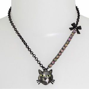 Betsey Johnson Halloween Cat Pendant Necklace